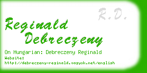 reginald debreczeny business card